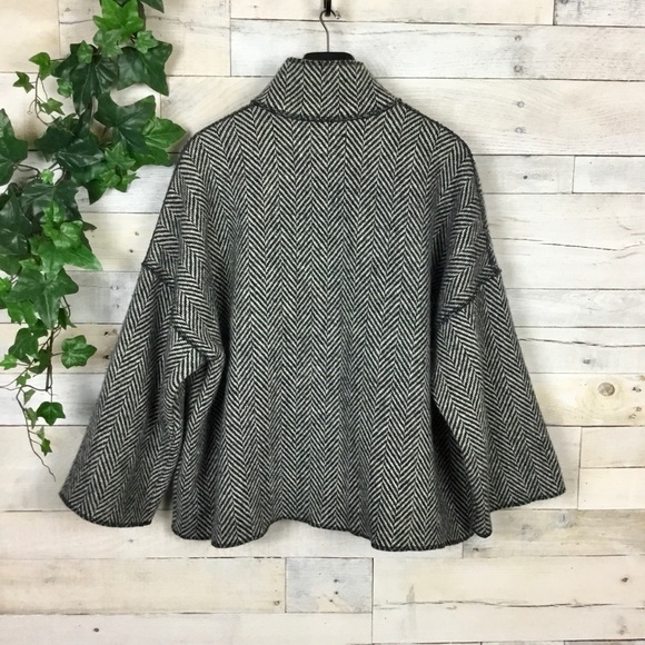 Cameleon Wool Herringbone Sweater Coat XS - Picture 5 of 8